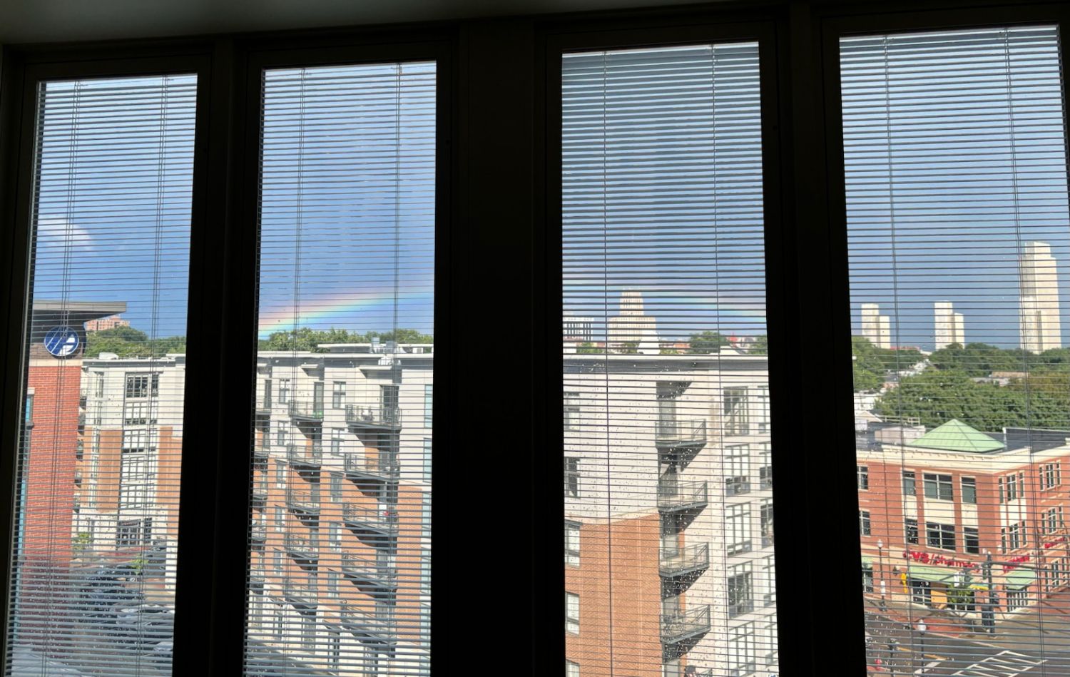 Rainbow out the window
